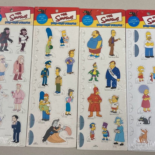 Dark Horse Comics 2001 The Simpsons Pop Out People pack of 4 new