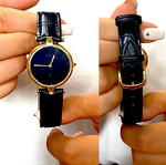 Ρολόι Cartier Paris γυναικείο μεταχειρισμένο, ασημένιο 925 με φύλλο χρυσού