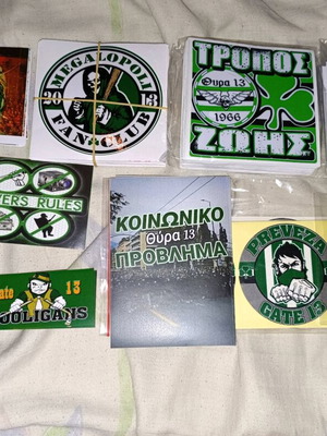 Panathinaikos stickers set of 10 refurbished