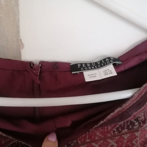 Peruvian Connection silk skirt new, colorful warm tones