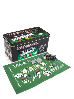 Σετ 200 Μάρκες Poker σε Μεταλλικό Κουτί καινούργιο με τράπουλες και τσόχα