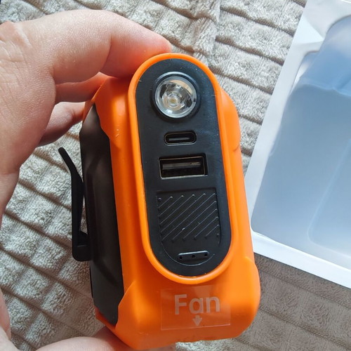 Portable waist cooling fan with power bank