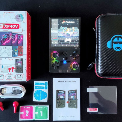 XF40V Retro Handheld Game Console Linux 4.0'' IPS Screen New