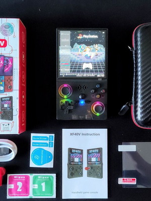 XF40V Retro Handheld Game Console Linux 4.0'' IPS Screen New