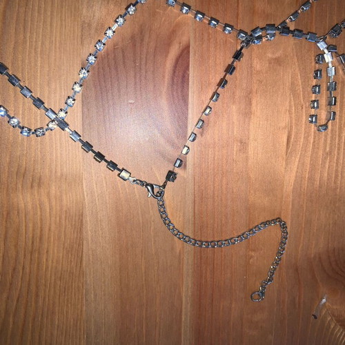 Glasses chain with rhinestones like new or silver foot jewelry