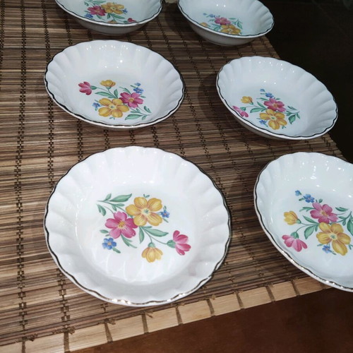 W.S. George Bolero 1940 plates like new, set of 6 porcelain