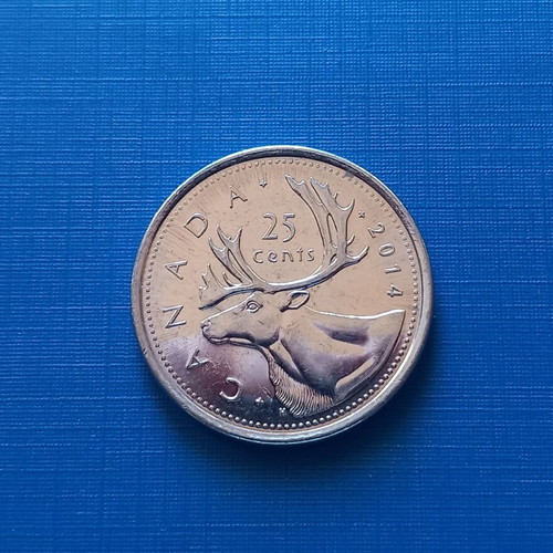 Canada 25 cents 2014 coin like new