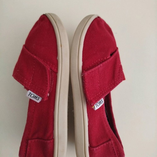 Toms espadrilles size 26 like new, red casual shoes for kids