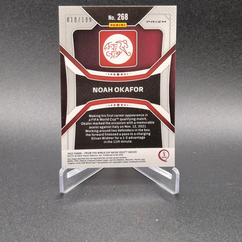 2022 Panini Prizm World Cup Qatar Purple Prizm Noah Okafor Rookie Card used