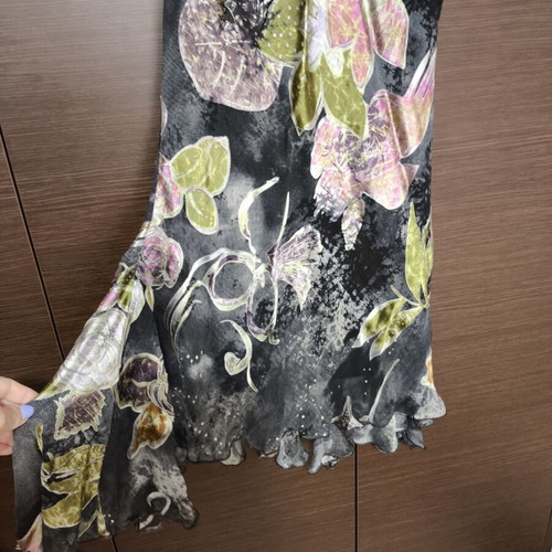 Floral Asymmetric Hi-Low Dress with Halter Neck, Like New