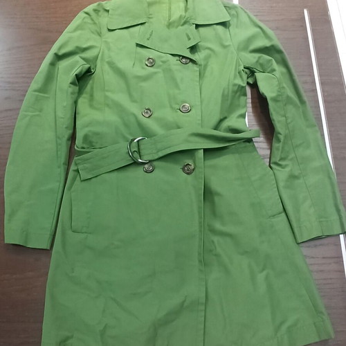 Benetton women's trench coat used green size S