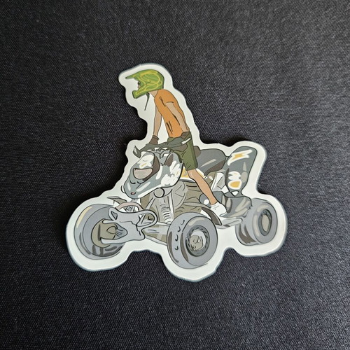 Αυτοκόλλητο ATV Quad Bike καινούργιο, αδιάβροχο για κράνη και λάπτοπ