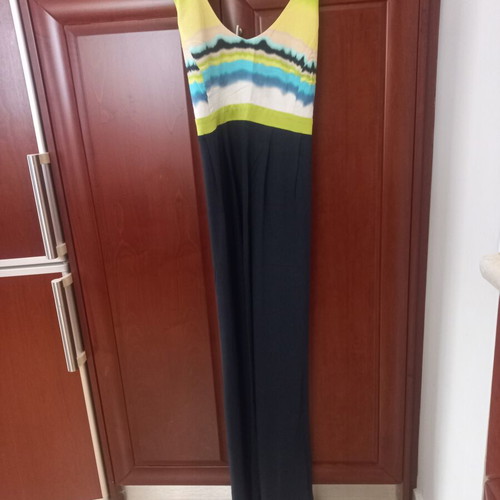 Billy Sabbado maxi dress used, size Large, blue multicolor
