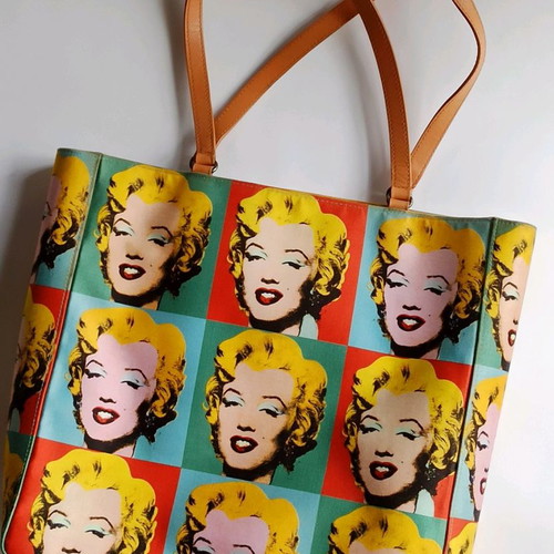 Andy Warhol bag used, hand-held, collectible Philip Treacy London