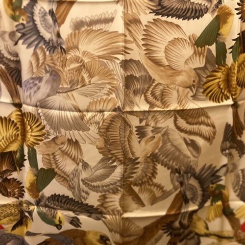 Women's scarf new, all silk, multicolor, square 0.84x0.85
