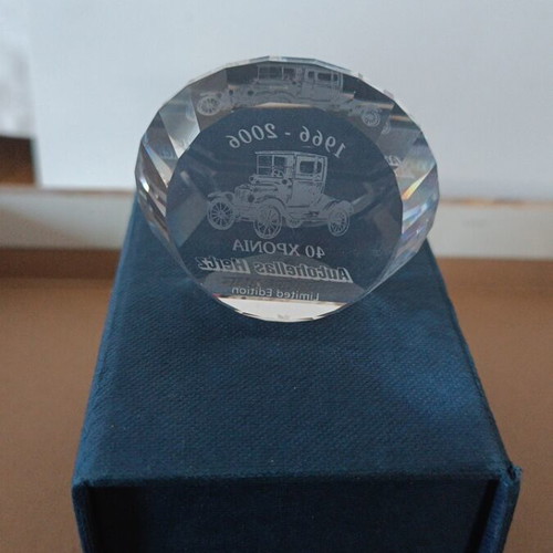 Swarovski crystal paperweight Limited Edition Autohellas Hertz 40 years