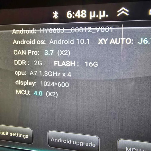 Car screen Android 10 used with 4-core processor, WiFi, Bluetooth