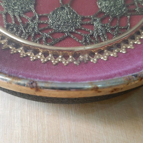 Embroidered ashtray used from 60s-70s for vintage decoration