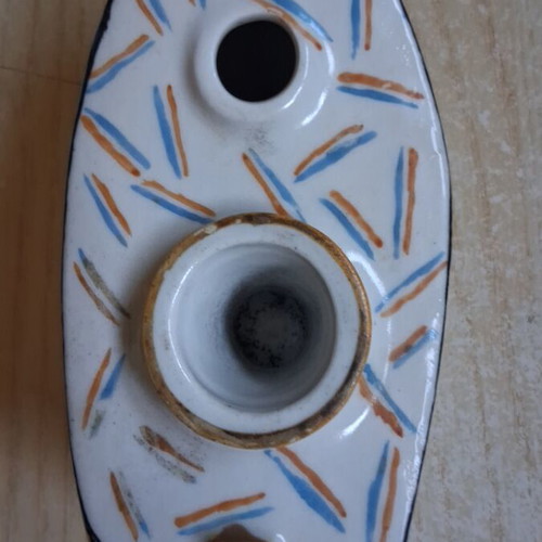 Ceramic inkwell French origin, like new, 1950s-60s