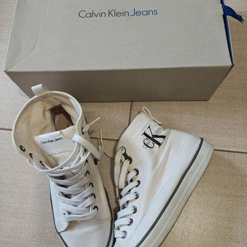 Calvin Klein sneakers used, size 38, black and white