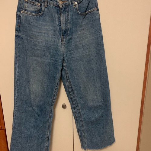 Zara crop wide leg jeans used
