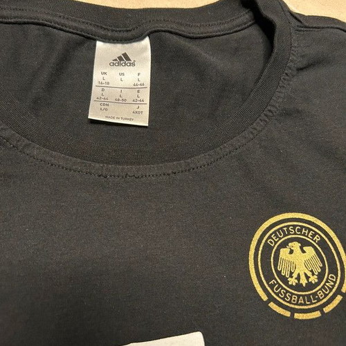 Adidas 2014 World Cup winner Germany women's T-Shirt size Large black color Summer