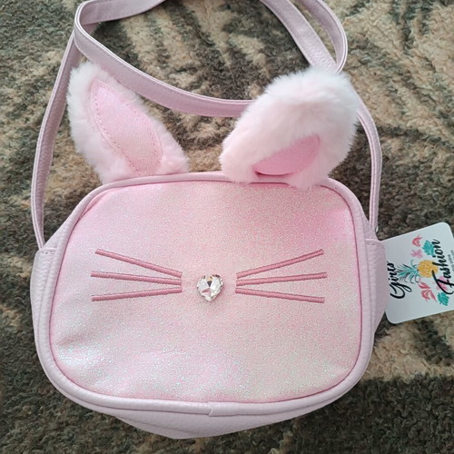 Children's crossbody bag pink rabbit new