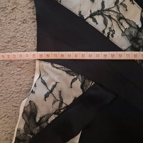 Luisa Spagnoli Silk Dress Like New Black With Beige