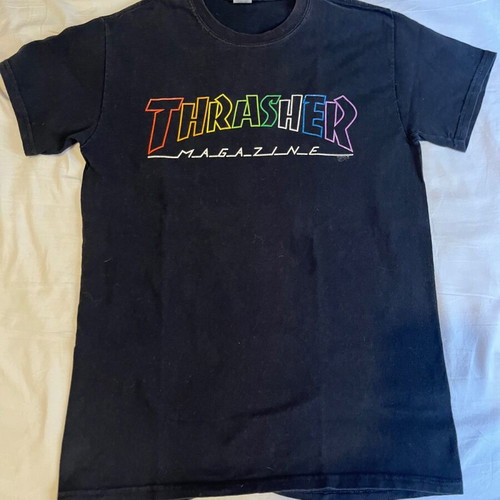 Thrasher T-shirt used, size S, black