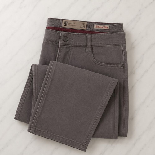 Men's POP-AIR Denim Ind. pants like new, Relaxed Slim Fit, size 30, gray/taupe