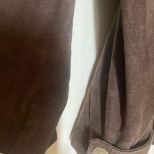 Suede leather jacket brown like new, Italian