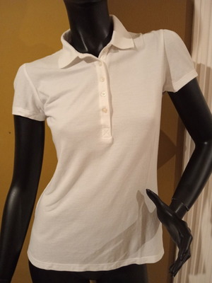 Marks & Spencer Polo Shirt Women L UK 12 New White Cotton