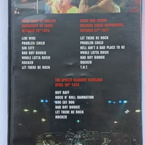 AC/DC Live 77-78 DVD with Bon Scott, metal