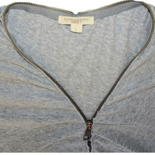 Burberry Brit front zip cotton cardigan like new, grey, size S