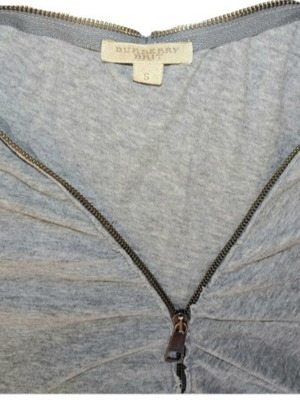 Burberry Brit front zip cotton cardigan like new, grey, size S