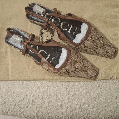 Gucci slingback ballerinas like new, size 35, beige and brown