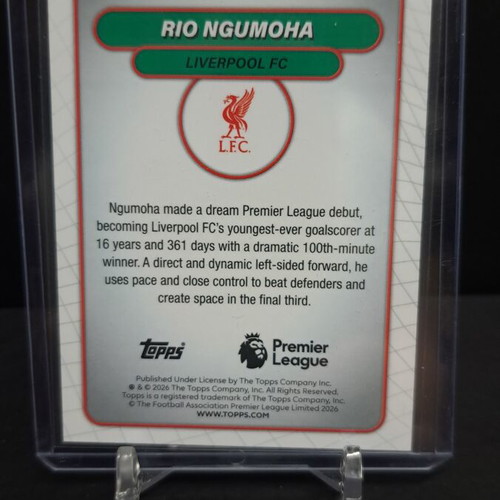 Topps Merlin 2026 Rio Ngumoha RC VHS Insert SSP Refractor card new