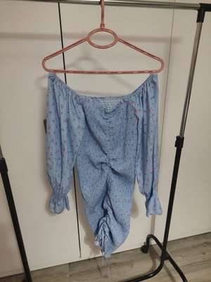 Wasp waist dress like new, blue, adjustable cord