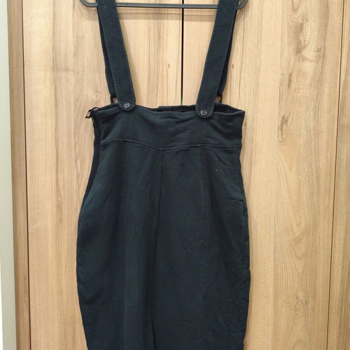 Lynne black overall dress size S like new, cotton pencil line