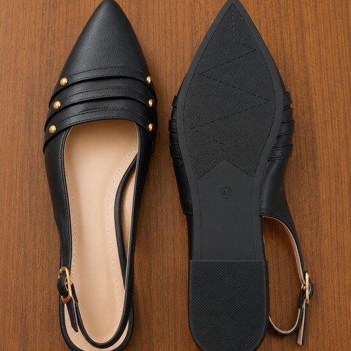 Slingback pumps size 41 like new, black, low heel