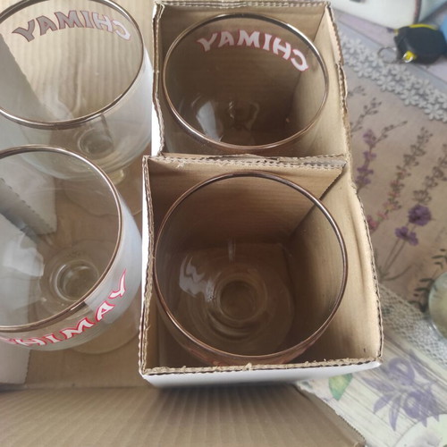 Set of 6 Chimay Original Belgian Trappist Beer glasses 0.33lt new in box
