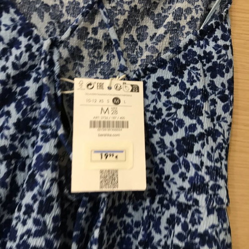 M&S dress-shorts new white with blue flowers