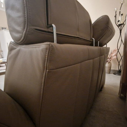 Living room sofa set used, multifunctional, adjustable arms and back, leather