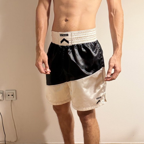 Boxing shorts satin black and white size S like new