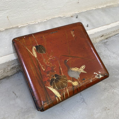 Japanese antique lacquer box used