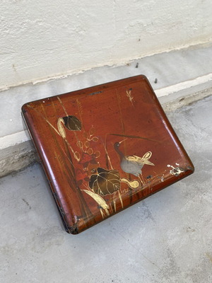Japanese antique lacquer box used