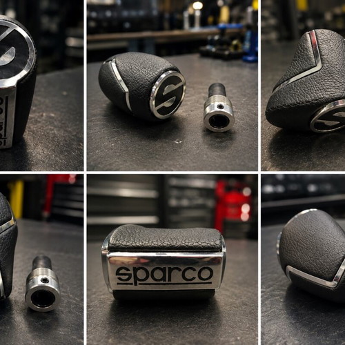Sparco Gear Shift Knob with Adapter new, leather and chrome