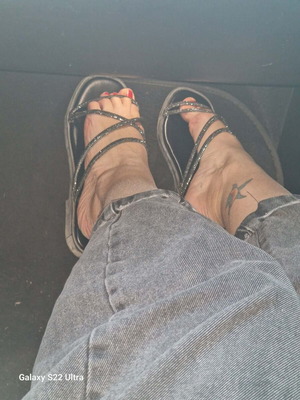Sandals size 38, like new, black
