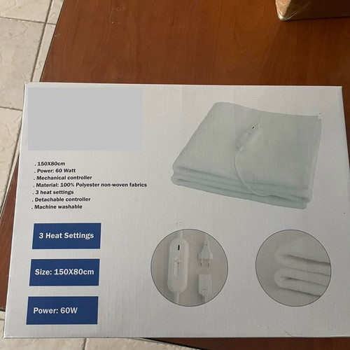 Electric double blanket new, 150x80cm, 3 heat settings