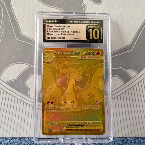 Mega Charizard PFL 130 CGC 10 Pristine Pokemon Card